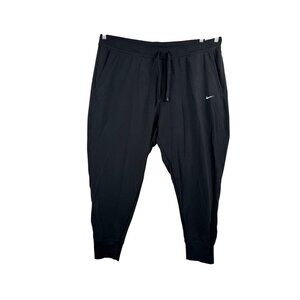 Nike Dri-FIT One jogger embroidered black athleisure lounge‎ sz 2x